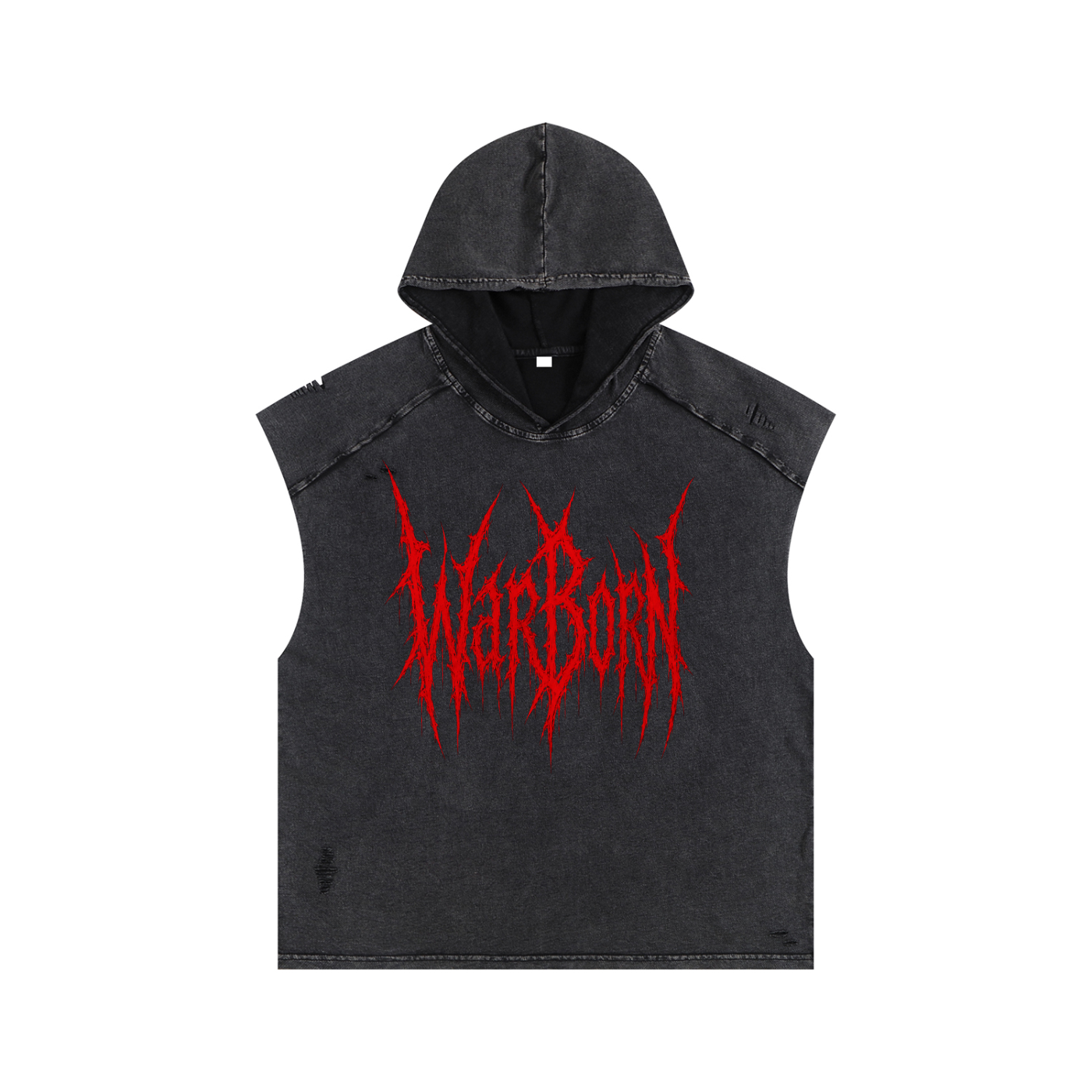 Snow Washed Boxy Hooded Tank Top