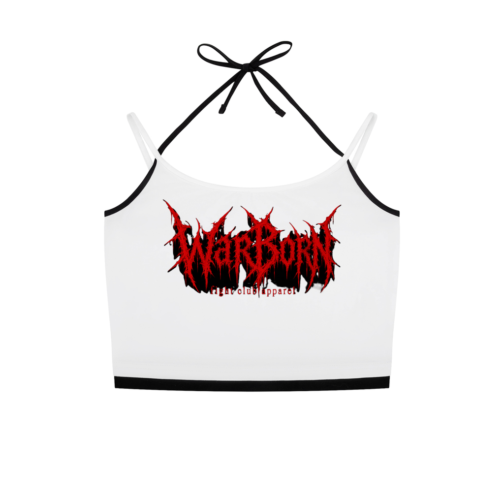 Contrast Binding Halter Tank Top
