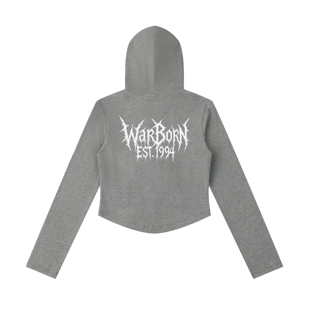 Women's Slim Cropped Full Zip Hoodie