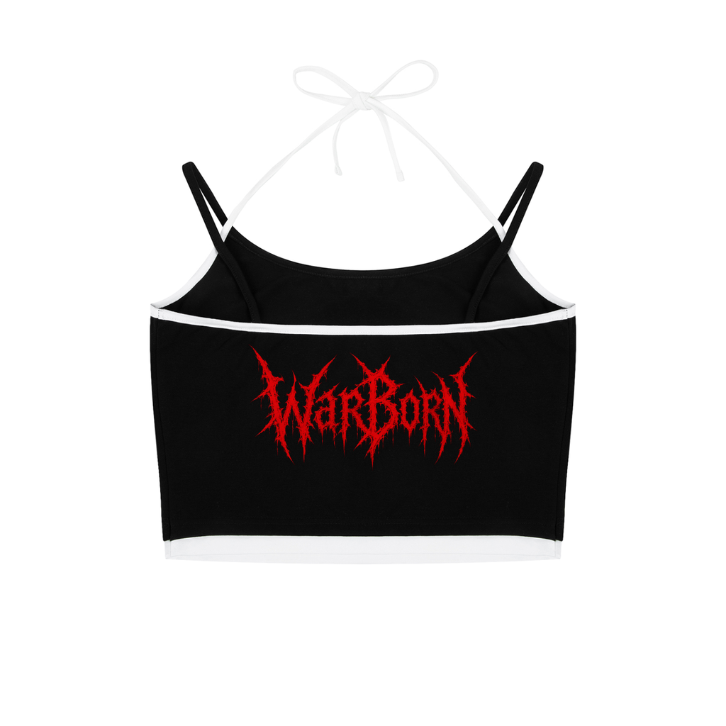 Contrast Binding Halter Tank Top