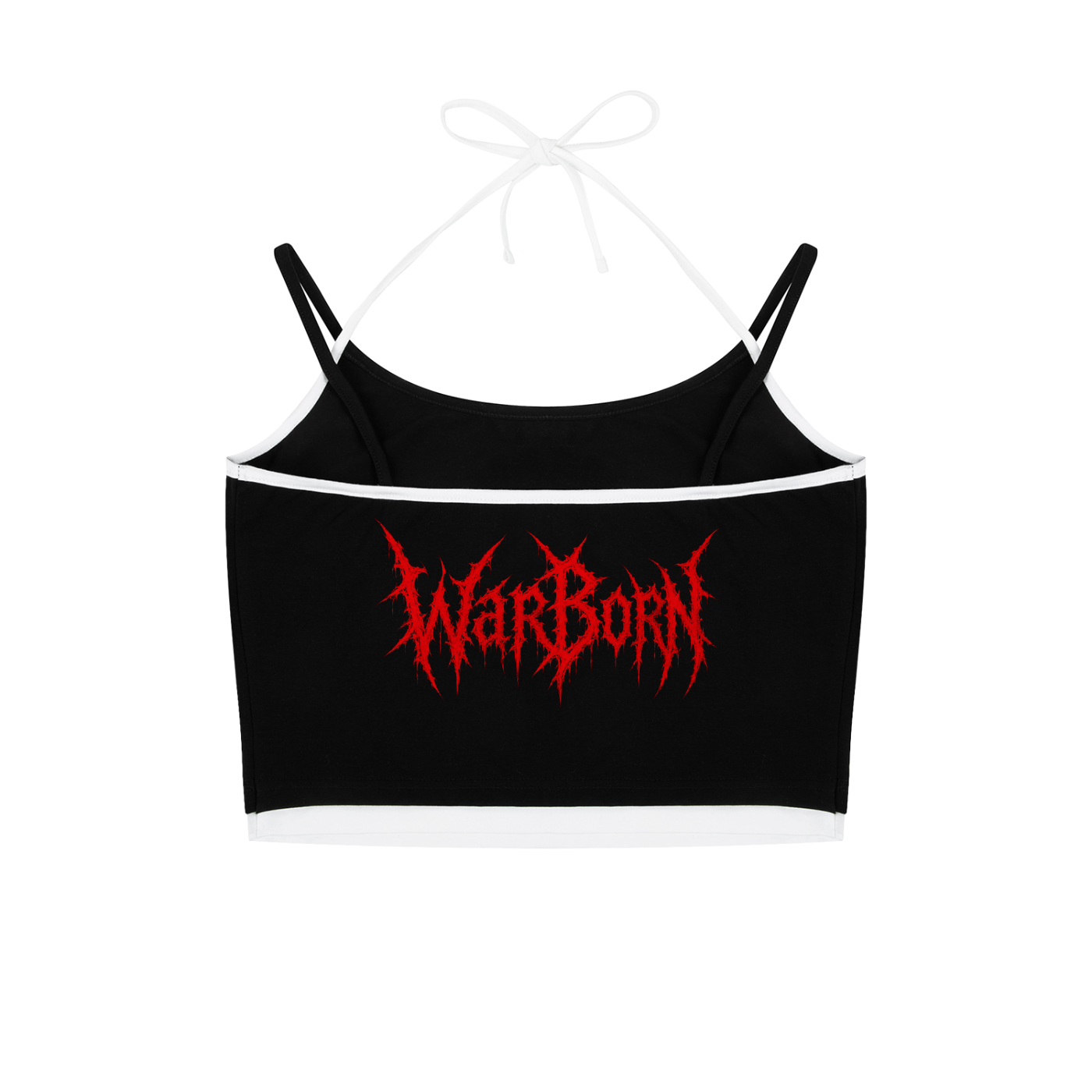 Contrast Binding Halter Tank Top