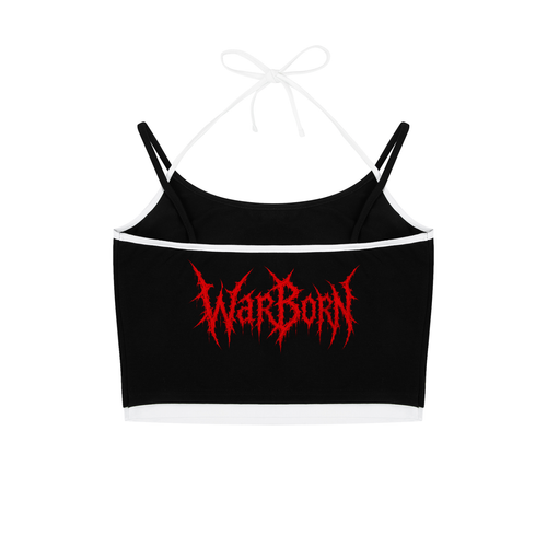 Contrast Binding Halter Tank Top