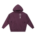 Snow Washed Distressed Panel Pocket Hoodie