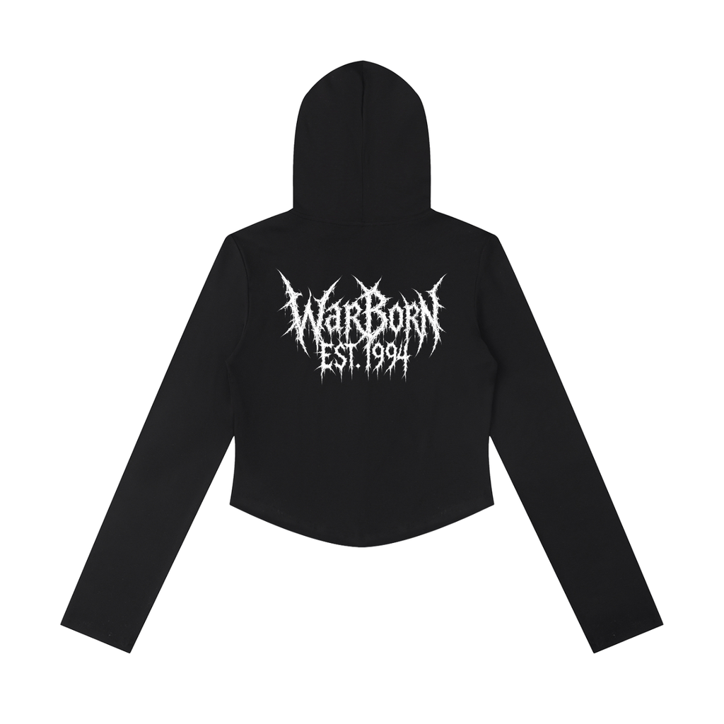 Women's Slim Cropped Full Zip Hoodie
