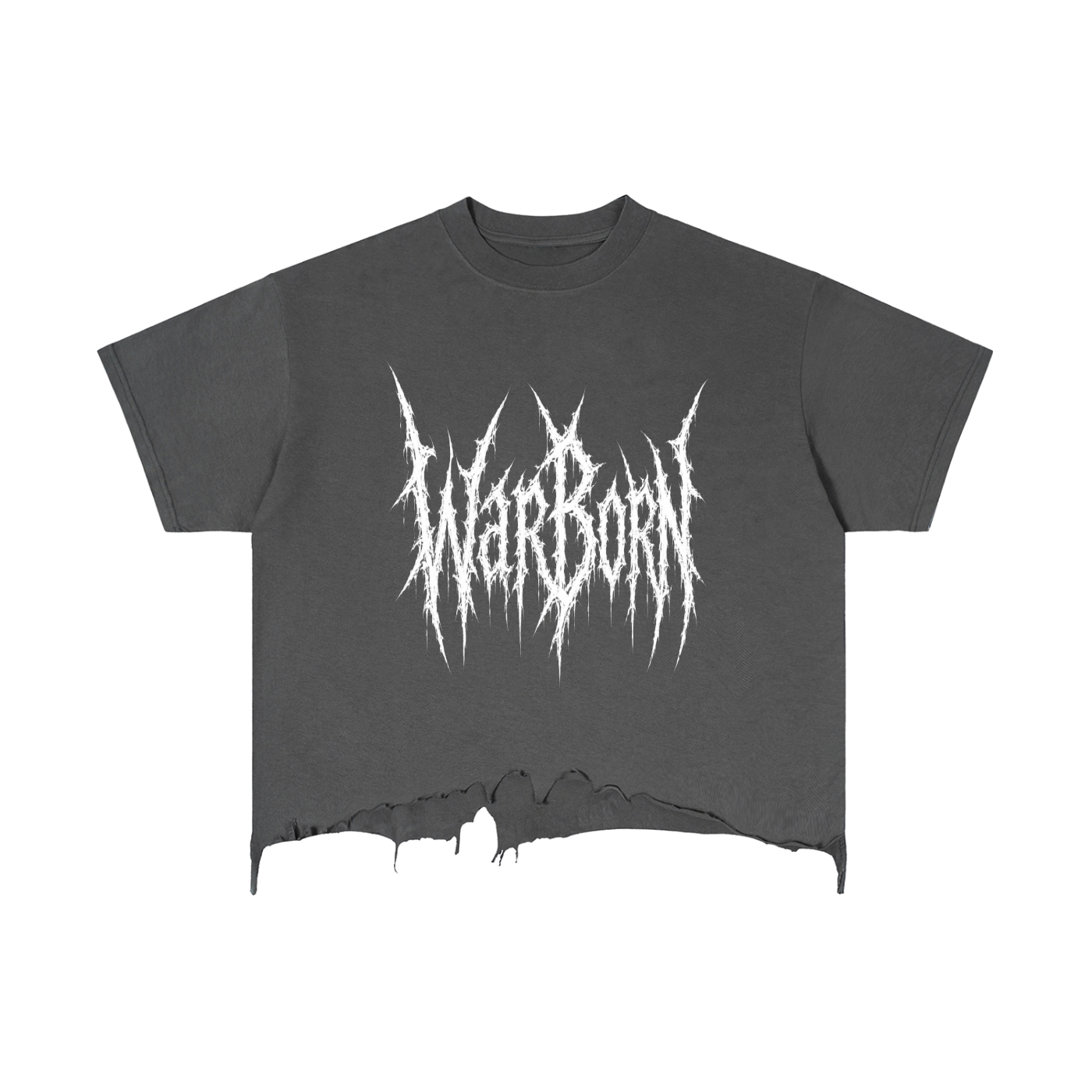 Vintage Wash Boxy Distressed Hem T-Shirt