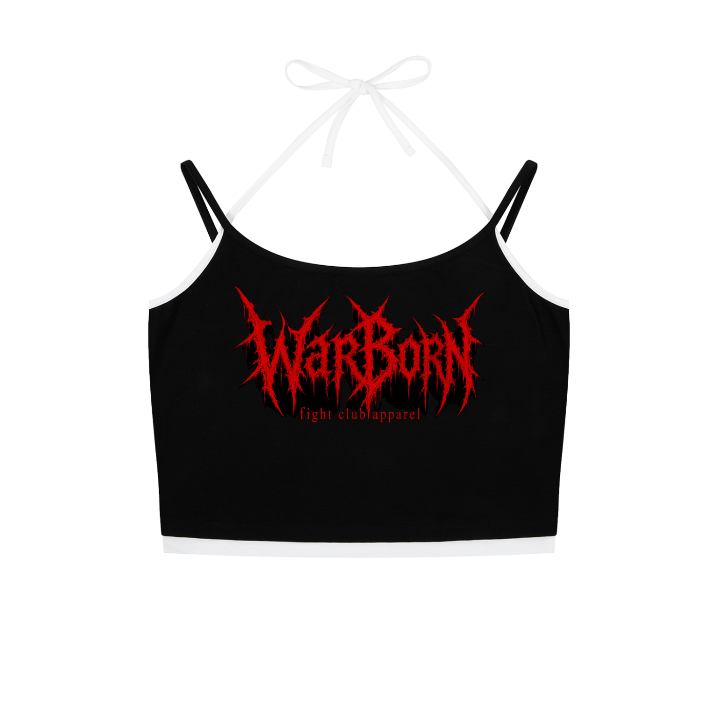 Contrast Binding Halter Tank Top