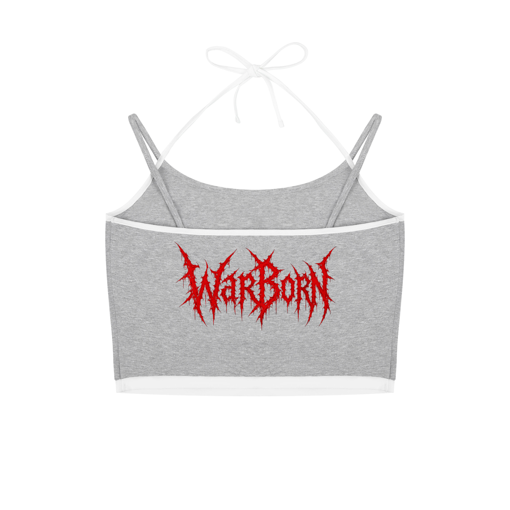 Contrast Binding Halter Tank Top