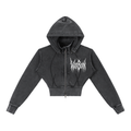 Vintage Washed Cropped Fleece Hoodie