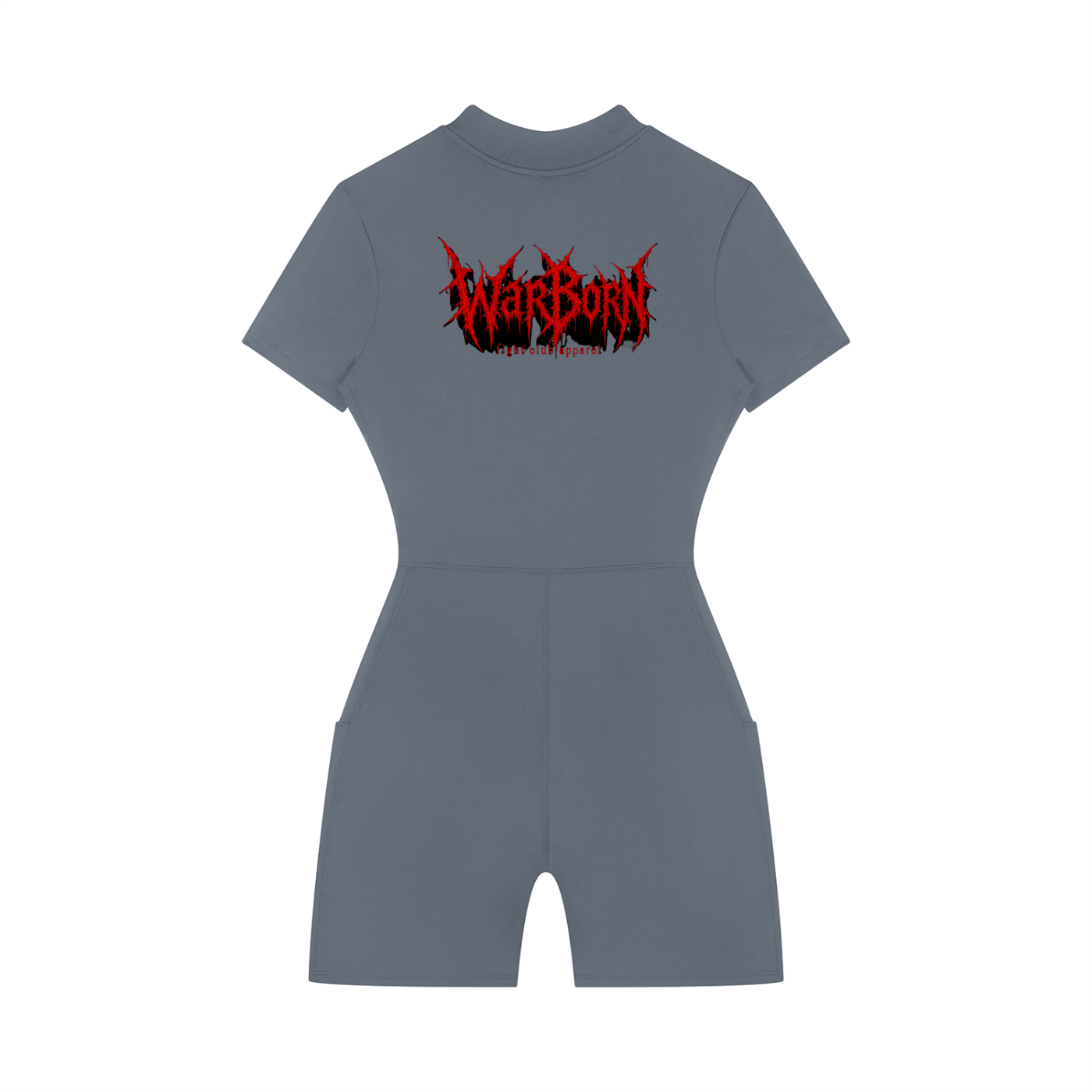 Women's Quarter-Zip Short Sleeve Romper