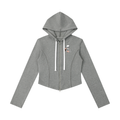 Women's Slim Cropped Full Zip Hoodie