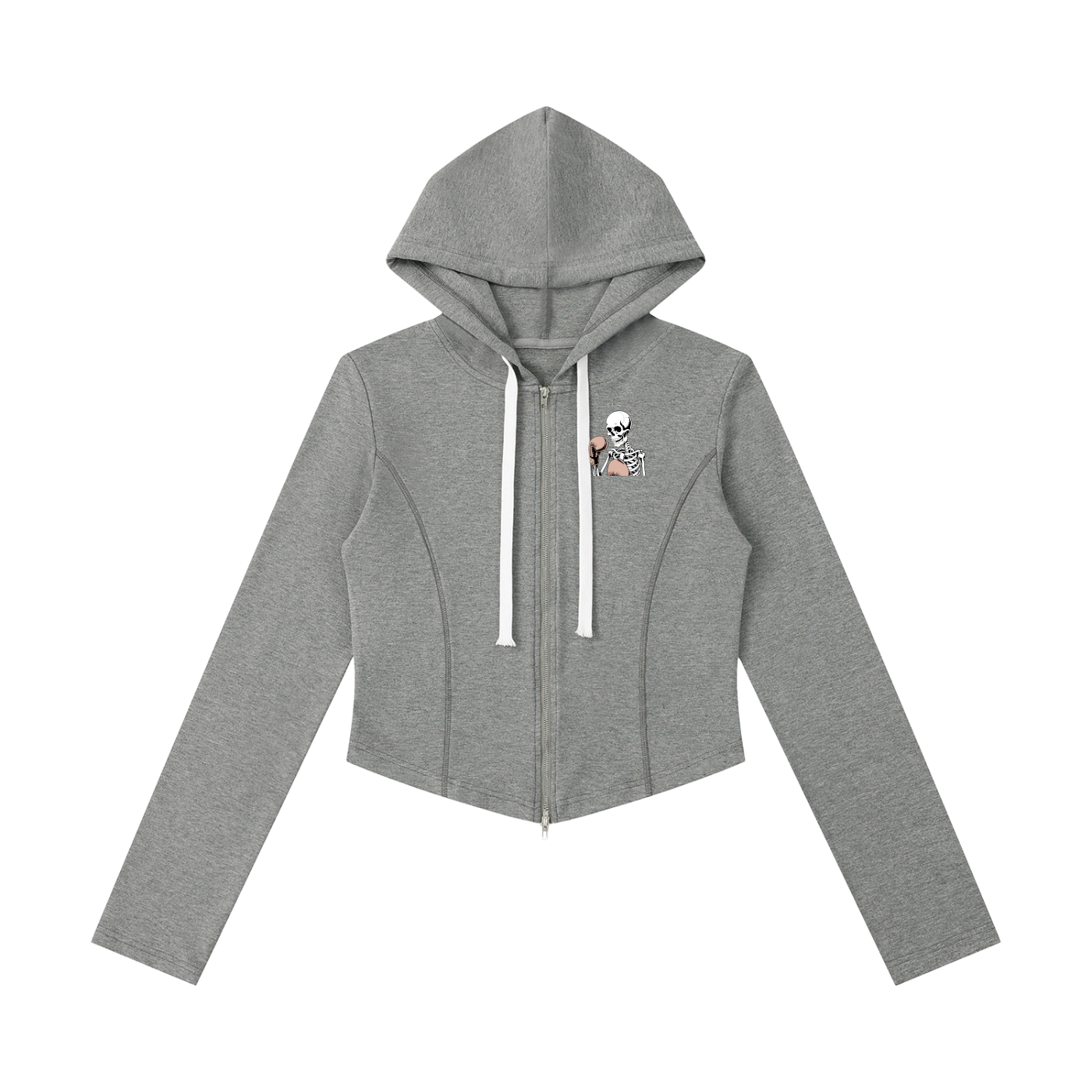 Women's Slim Cropped Full Zip Hoodie