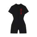 Women's Quarter-Zip Short Sleeve Romper