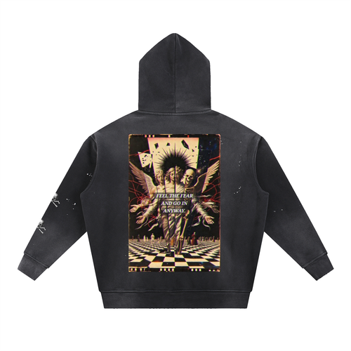 Vintage Washed WarBorn Fleece Hoodie