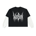 Layered Contrast Sleeve Cotton T-Shirt