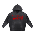 Vintage Washed Frayed Fleece Hoodie